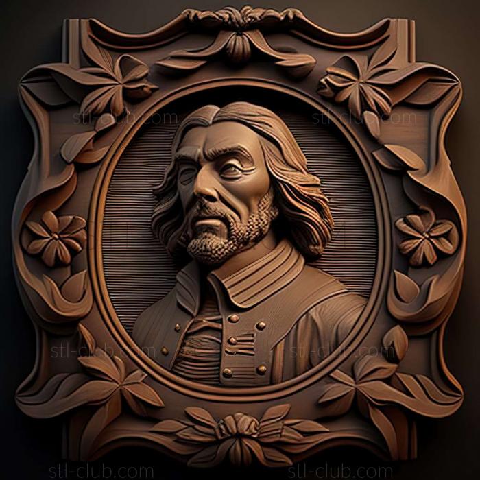 3D model William Bradford American artist (STL)